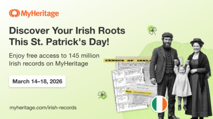Celebrate St. Patrick’s Day with Free Access to Irish Records on MyHeritage